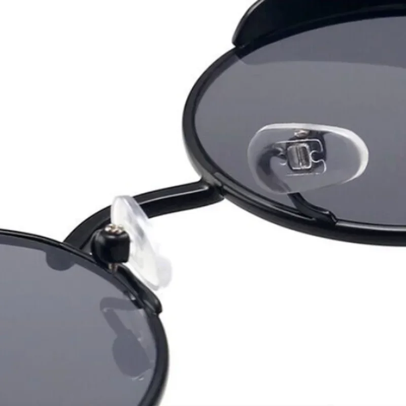 Lunettes de soleil steampunk classiques pour hommes et femmes, monture ronde en métal rétro, lunettes de soleil UV400