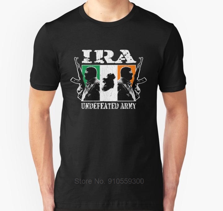 Hommes t-shirt IRA invaincu armée (Vintage en détresse) unisexe t-shirt t-shirts haut à la mode hommes coton marque teeshirt