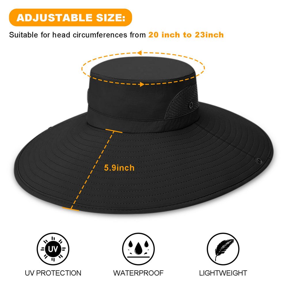 Protection solaire UV hommes femmes été pêche soleil pêcheur chapeau Boonie seau casquette large visière bord chapeau