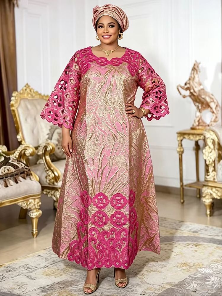 Robes africaines grande taille pour femmes 2026 : Nouvelles robes de soirée de luxe brodées Dashiki Ankara Bazin pour mariages et fêtes