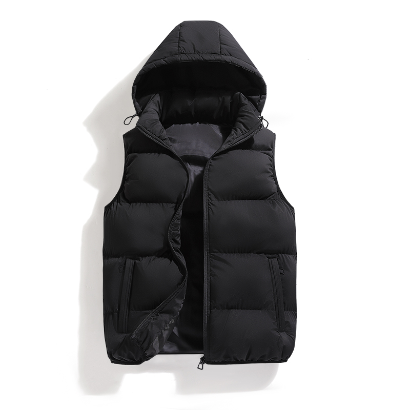Hommes gilet veste chaude sans manches vestes hiver imperméable à l'eau manteau à glissière automne col montant gilet décontracté marque vêtements