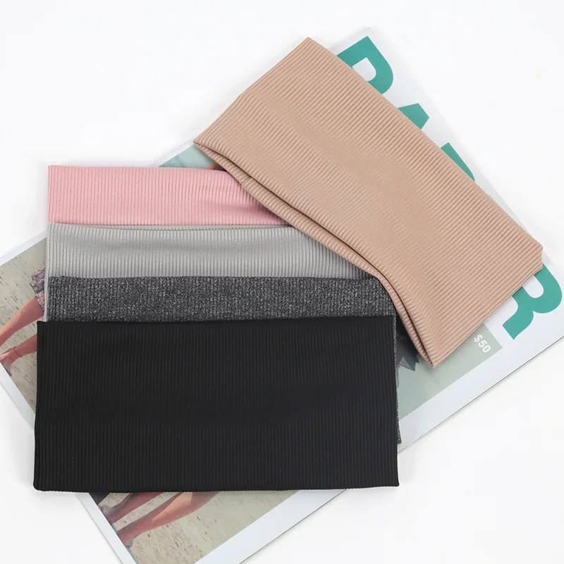 Lot de 3 bandeaux élastiques unis pour femmes, idéaux pour le yoga, la mode, le sport, et comme accessoires capillaires pour filles