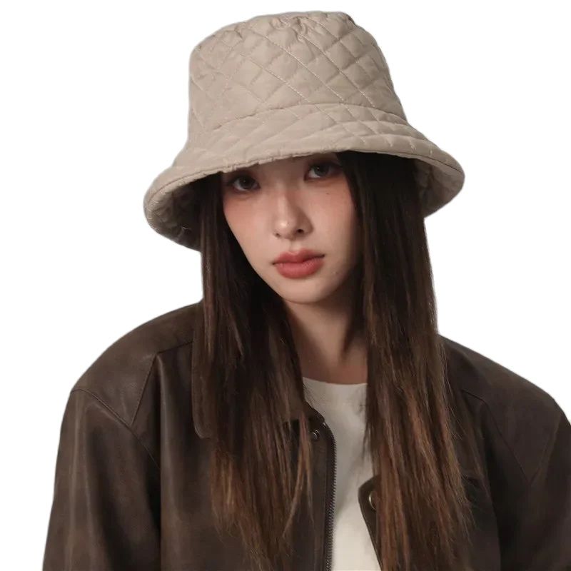 Losange en coton ultra-léger pour femme, chapeau de poisson, casquette Suffolk, veste chaude, décontracté coréen, casquettes ander, Y2K, hiver, nouveau