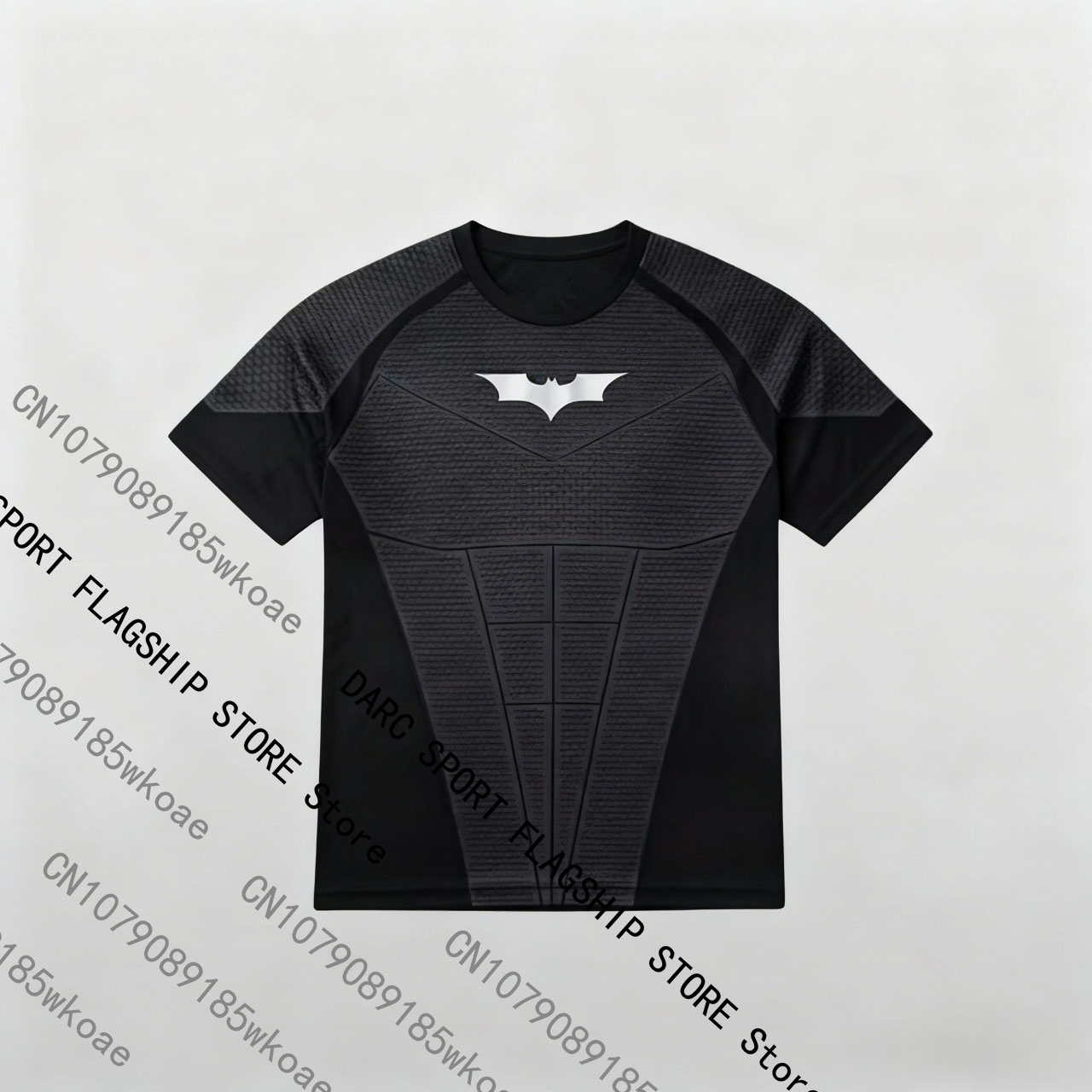 T-shirt de sport pour hommes, haut de sport, course à pied, Fitness, respirant, séchage rapide, motif chauve-souris, manches courtes, classique, tendance, Style de rue
