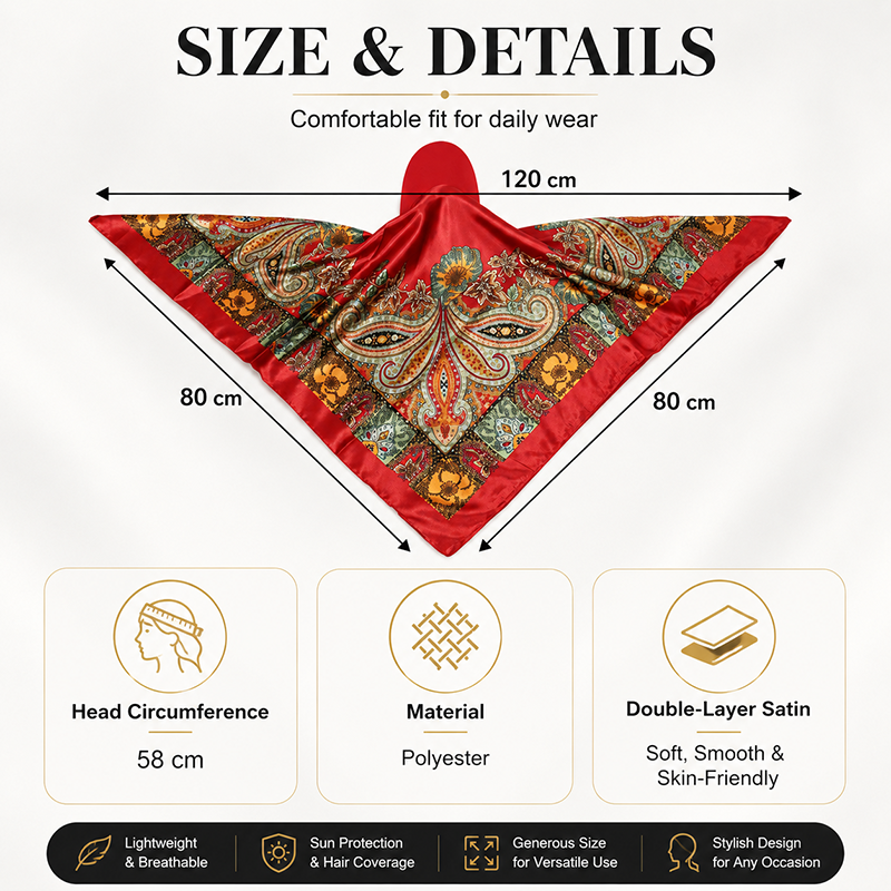 Foulard d'été pour femme en satin, visière imprimée, bandana triangulaire en polyester, couvre-cheveux, protection solaire, chapeau d'extérieur