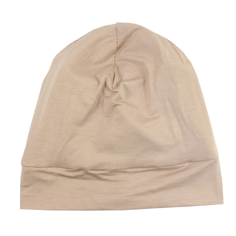 Bonnet à cheveux doublé en satin pour hommes et femmes, bonnet de nuit élastique en coton de bambou, bonnet injullies Skullies, enveloppement de sauna pour cheveux bouclés