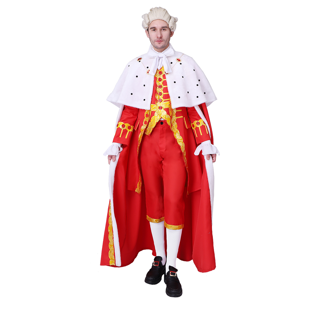 Costume de cosplay musical Hamilton King George, costume royal du XVIIIe siècle pour homme, cape royale, costumes pour fête d'Halloween, spectacles de théâtre