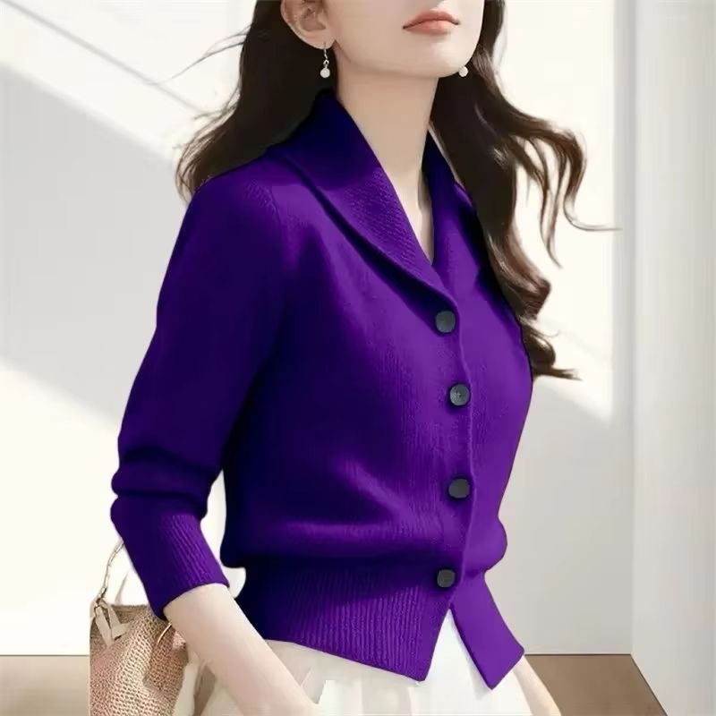 Cardigan en tricot coréen pour femme – Collection Automne Hiver 2026 – Tendance Décontractée – Pull en tricot doux et ajusté pour femme
