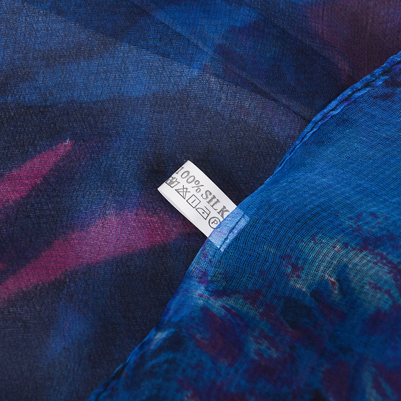 BYSIFA – Foulard Long en soie Pure pour femmes, marque de luxe, bleu, rose, élégant, cache-cou, châles de plage, nouvelle collection