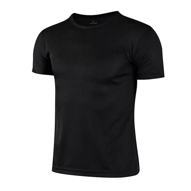 T-shirt sportif pour hommes, été, exercice quotidien, entraînement, haut à manches courtes, Fitness, course à pied, athlétisme, t-shirts à séchage rapide, 8 couleurs