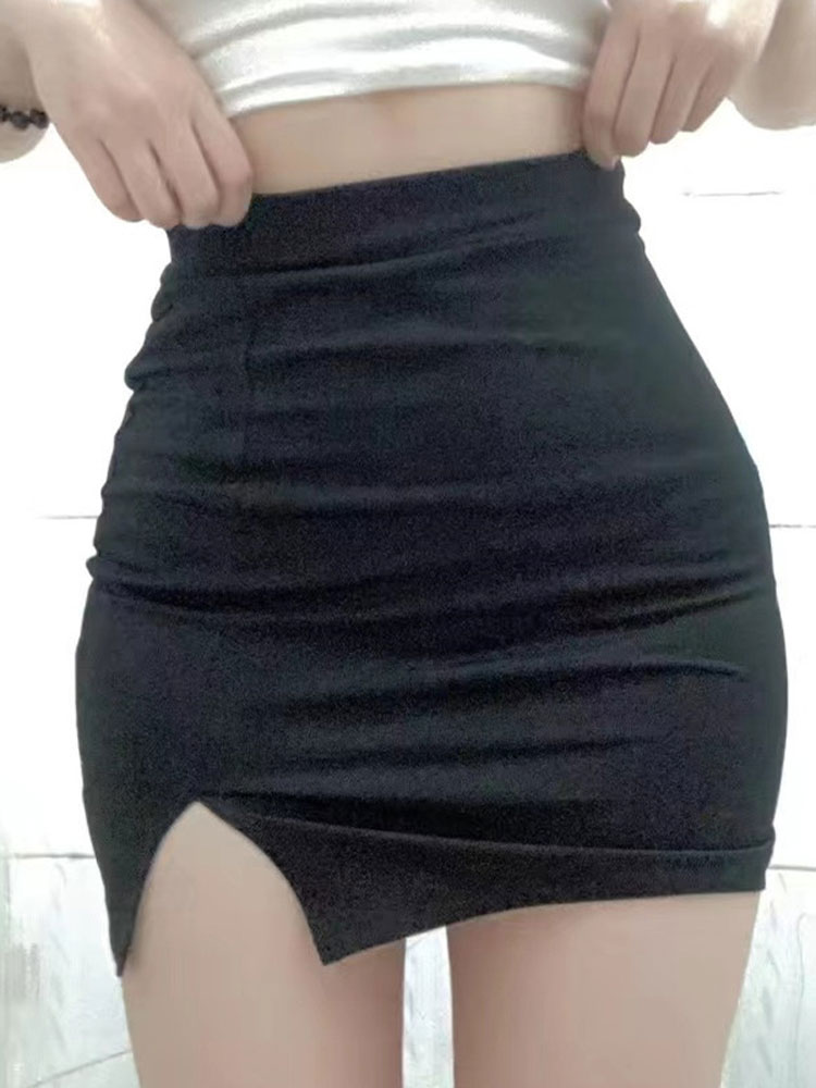 Jupe taille haute pour femme avec fente, jupes pour femme, body mince, tenue de boîte de nuit, été sexy, GT Hip, Allure