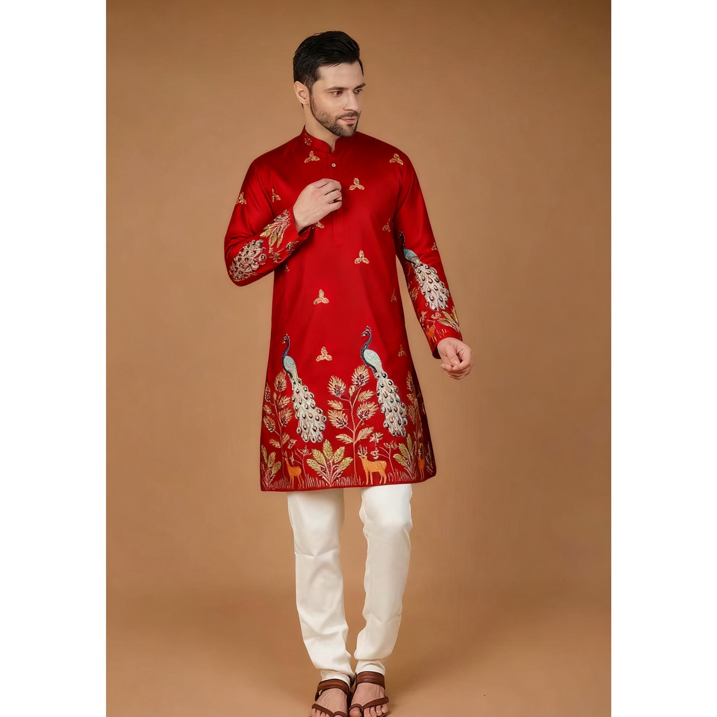 Vêtements paon islamique musulmans pour hommes, Kimono imprimé Jubba Thobe, longue Robe musulmane, Abaya Caftan Islam du moyen-orient