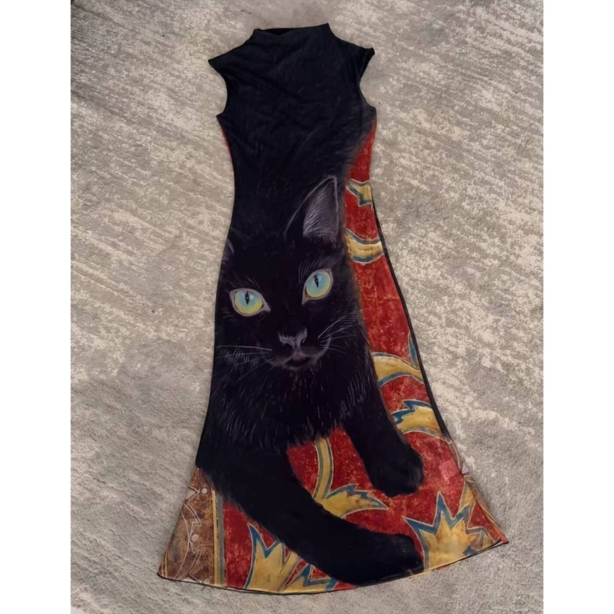 Robe sans manches Neploe, style chinois vintage, imprimé personnalisé, taille cintrée, élégante, streetwear, tendance gothique Y2K, pour femme