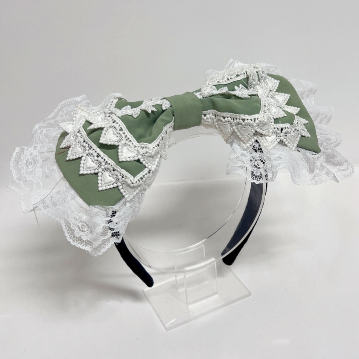 Cerceau de cheveux à gros nœud Kawaii, bandeau rétro victorien en dentelle, Anime doux, Lolita, demoiselle d'honneur, fête de thé, coiffure Cosplay B2263
