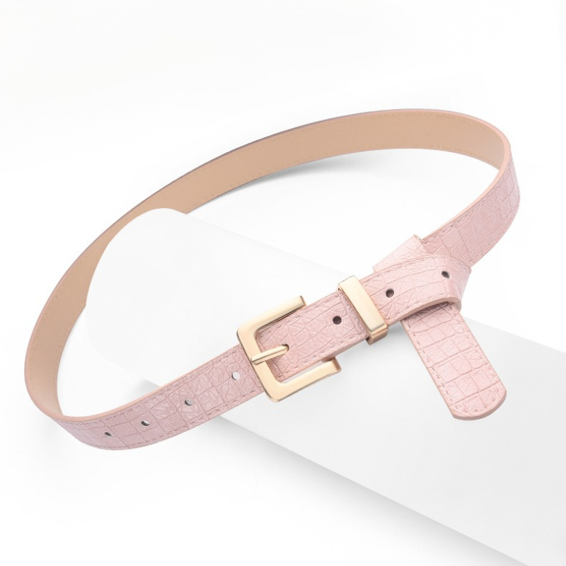 Nouvelle ceinture tendance pour femme, ceinture en cuir polyvalente à boucle ardillon pour femme, ceinture décorative simple pour pantalon