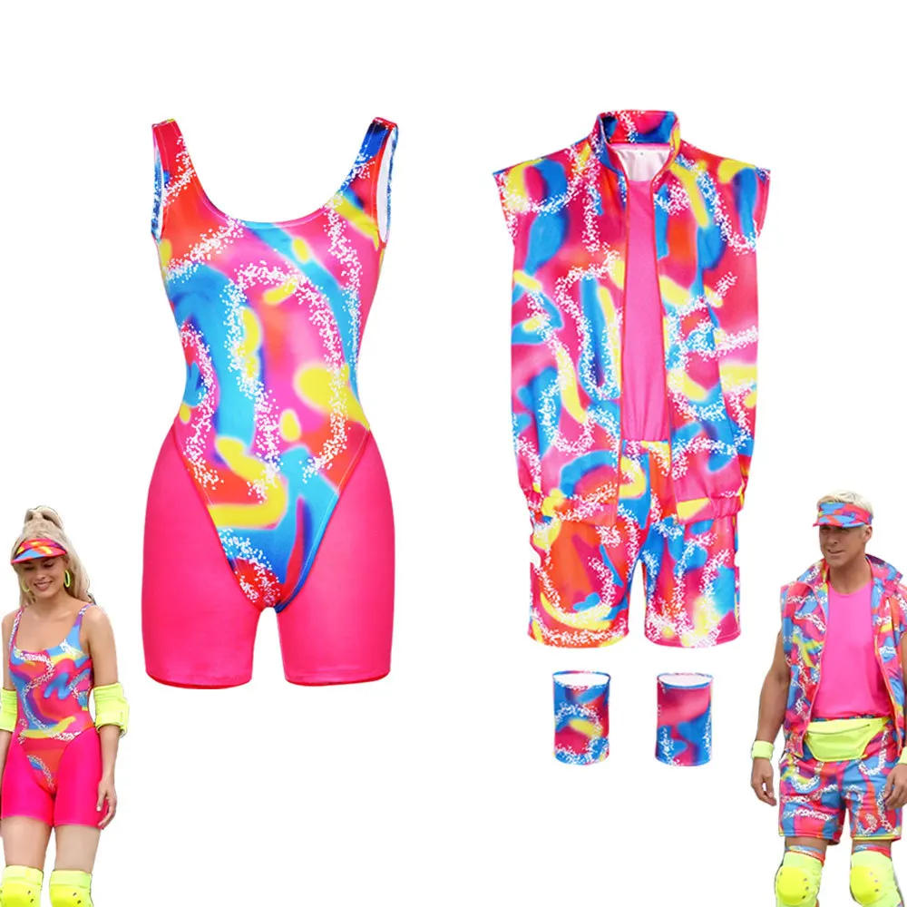 Costume d'entraînement des années 80 pour Halloween Cosplay, tenue d'entraînement des années 80 et 90, vêtements de fête pour hommes adultes, comprend un chapeau, une chemise haute courte