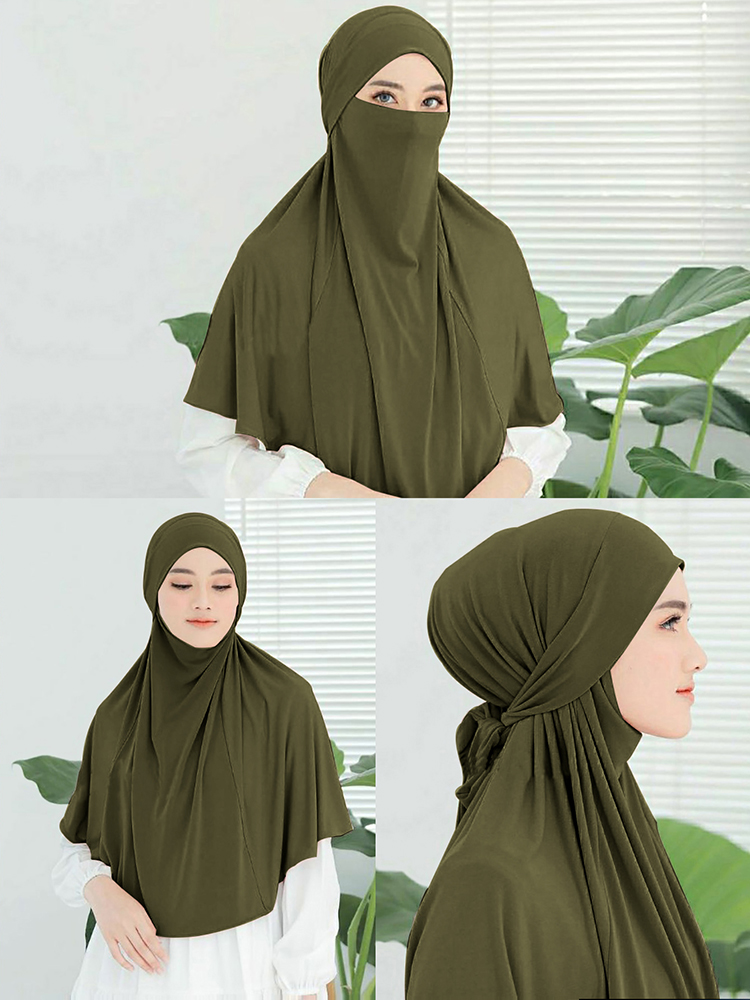 Turban de sauna instantané pour femmes, hijab musulman, écharpe islamique, ramadan, uni, grande taille, qualité supérieure