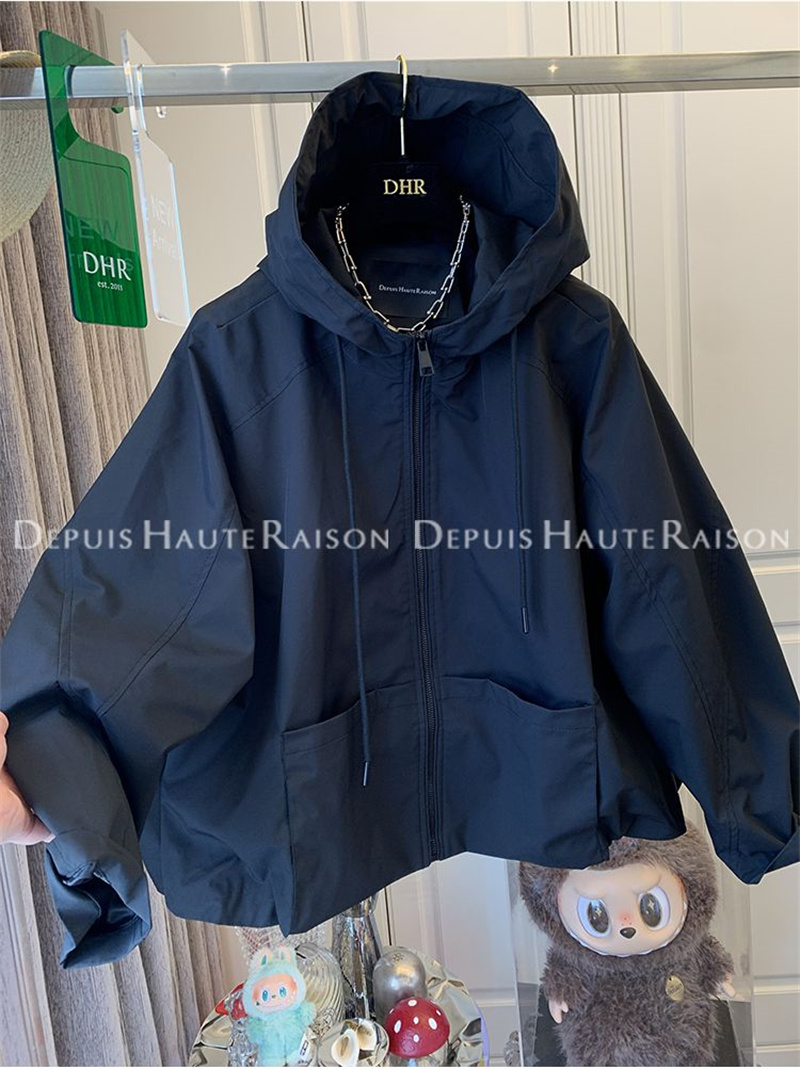 Manteau femmes nouveaux manteaux et vestes Unique décontracté Silhouette à capuche coupe-vent manteau femmes manteau court automne lâche Cardigan manteau