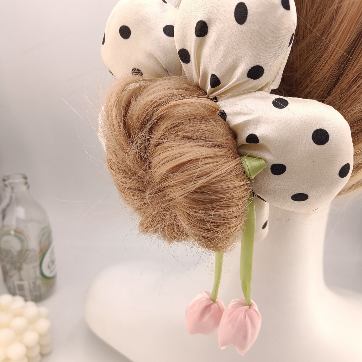 Glands doux tulipe cheveux corde tissu nœud papillon fleur anneau de cheveux accessoires de cheveux coiffure élastique bandeau de cheveux femmes