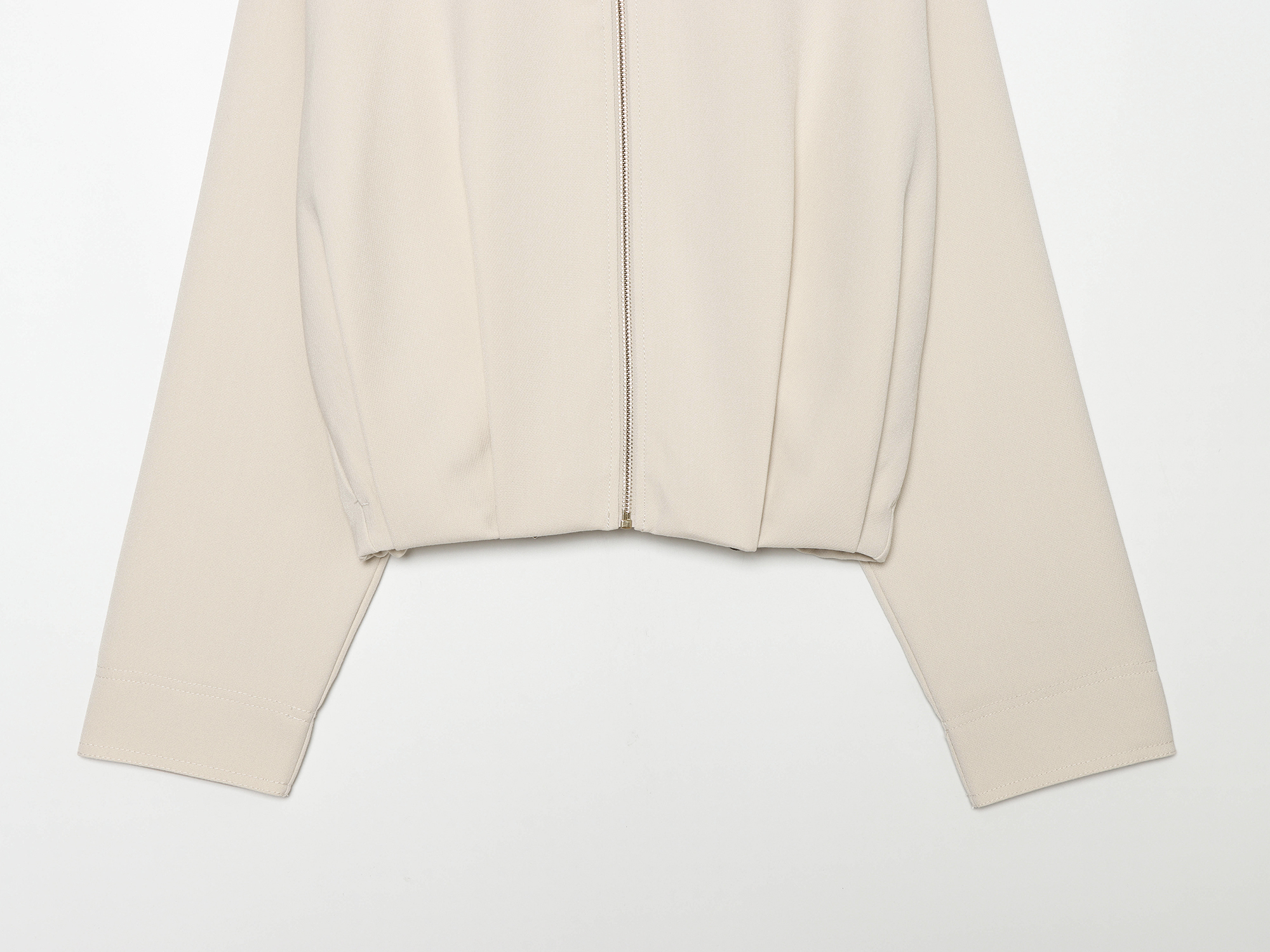BSAY Streetwear – Blouson bomber court uni pour femme, col montant, fermeture éclair, épaules tombantes, manches longues, coupe ample, style Y2K, décontracté