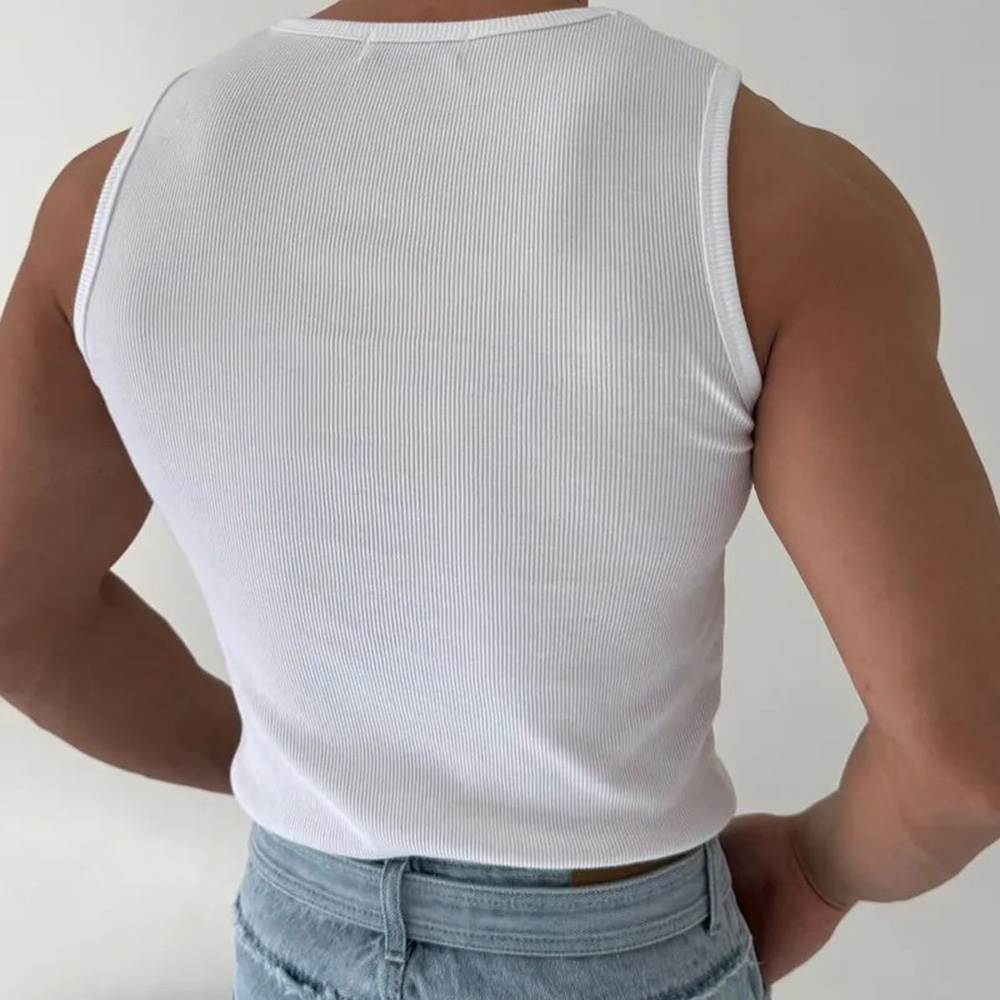 Hommes gilet mince Fitness sport débardeur décontracté printemps été plaine Simple gymnase Jogging haut sans manches vêtements pour hommes 2025 nouveau