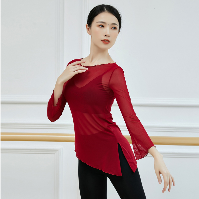 Haut de danse du ventre latine orientale en maille pour adultes, chemisier Transparent, chemise, Costume à vendre, vêtements de danse pour femmes, vêtements de danseuse