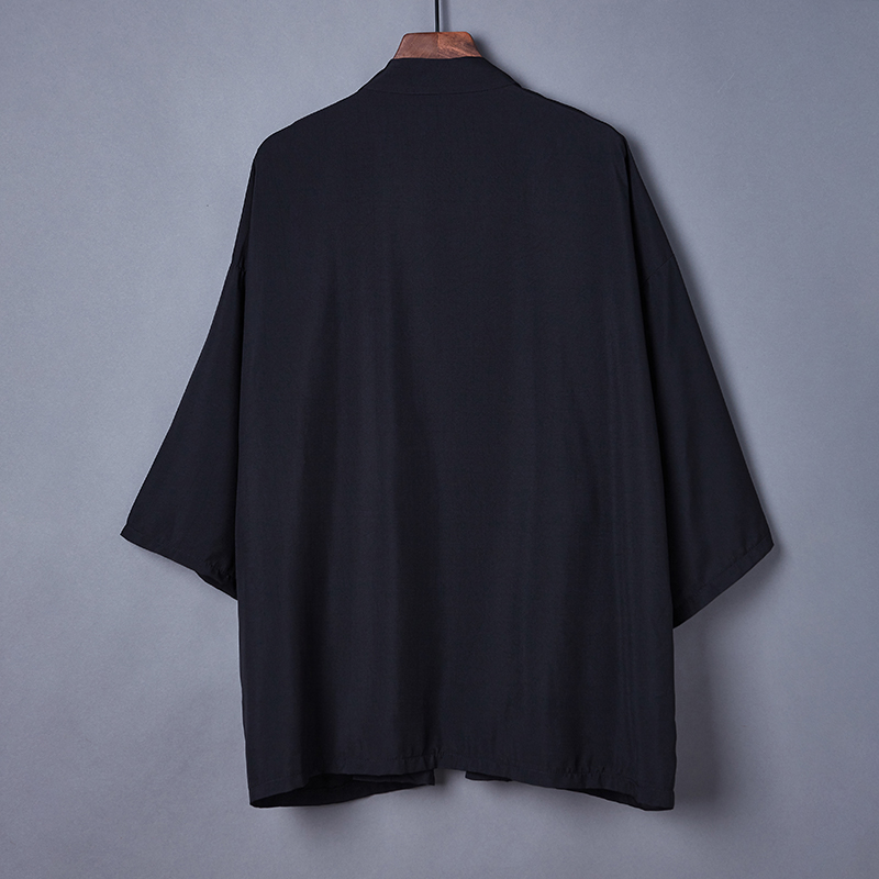 Style japonais Hong Kong rétro ample couleur unie polyvalent Kimono Cardigan Haori Style chinois amélioré Hanfu Anime Cosplay veste plage couverture vêtements de protection solaire