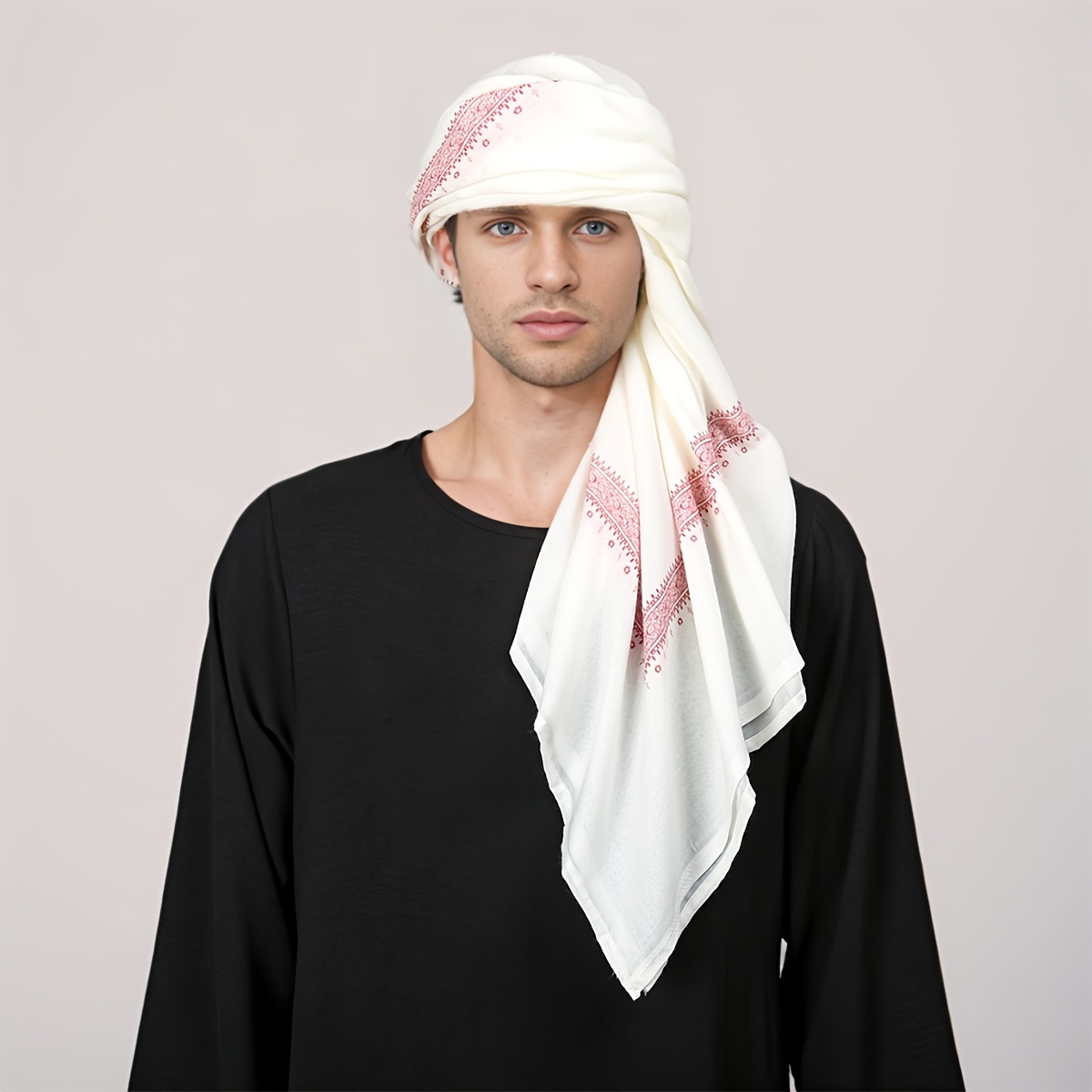 Écharpe de Prière Ethnique Chimique pour Homme, Étole en Polyester à la Mode pour le Ramadan et les Cérémonies Religieuses, 2025