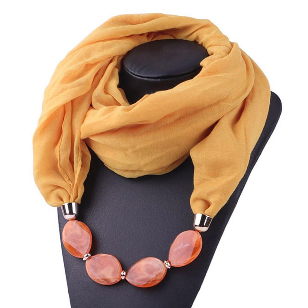 Écharpe-collier en coton et lin pour femme, style ethnique, douce, de créateur, bijou ethnique