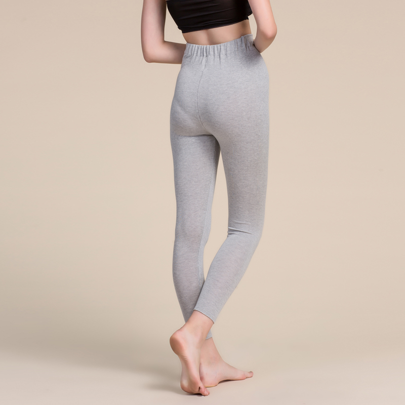 Leggings pour femmes 80% soie 15% cachemire 5% élasthanne Leggings slim unis Pantalons de base longueur entière Automne Hiver 2025 Nouveau Noir Gris