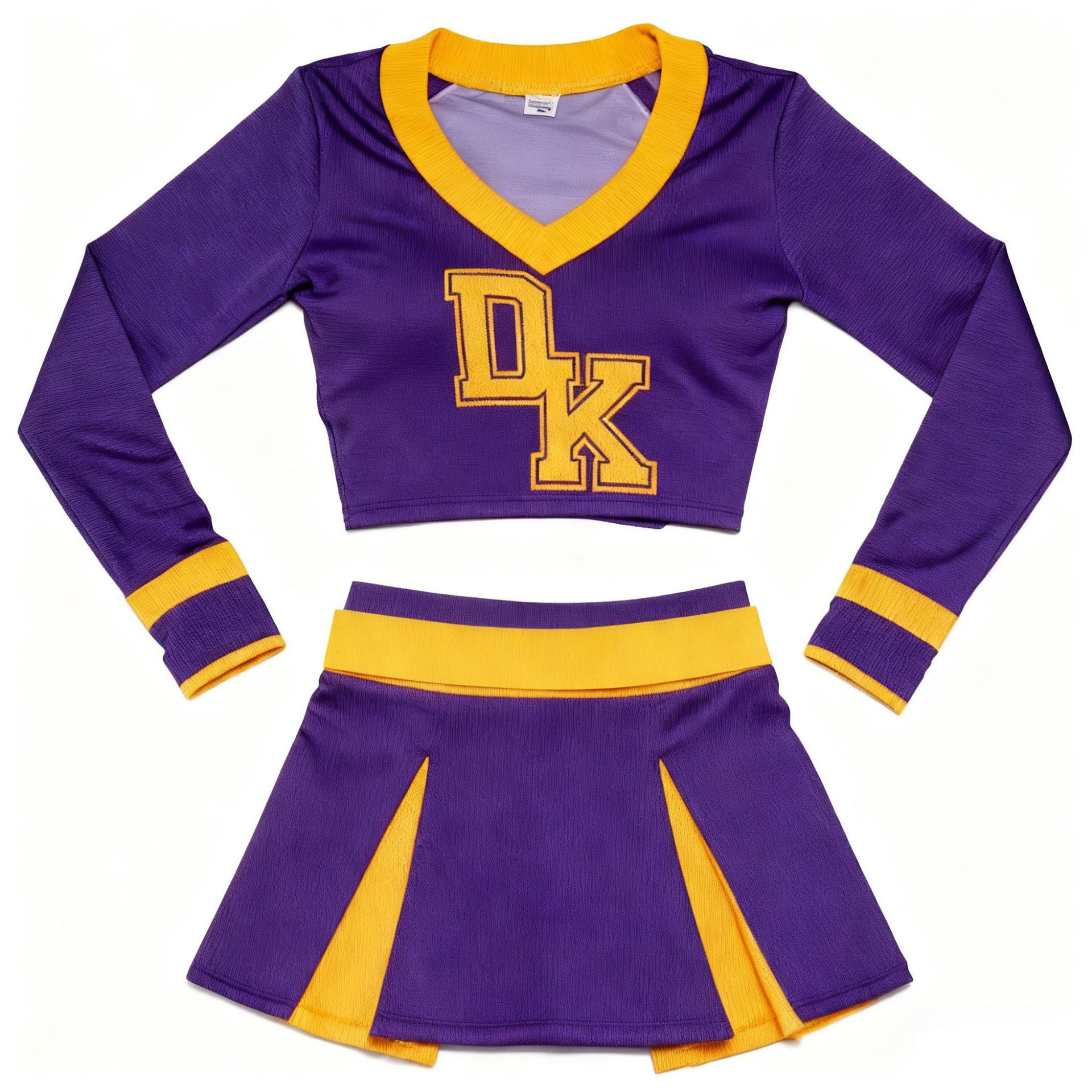 Nouveau Costume de Cosplay de Cheerleader pour Femme, Jupe Courte Plissée Violette, Uniforme de Scène pour Fête d'Halloween, Style Megan Fox et Jennifer