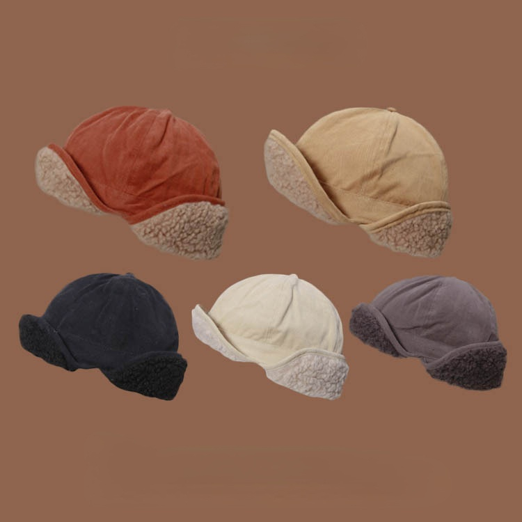 Bonnet Doublé de Fourrure pour Femme, Chaud, Doux, avec Bord Optique, Nouvelle Collection Hiver, Livraison Directe