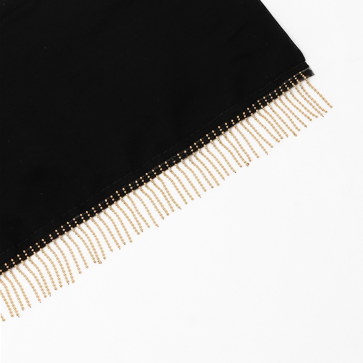 Nouveau Voile Instantané en Chiffon à Bretelles pour Femme Musulmane, Respirant, avec Pompons, Protection Solaire d'Été, Couvre-chef pour l'Aïd, Noir