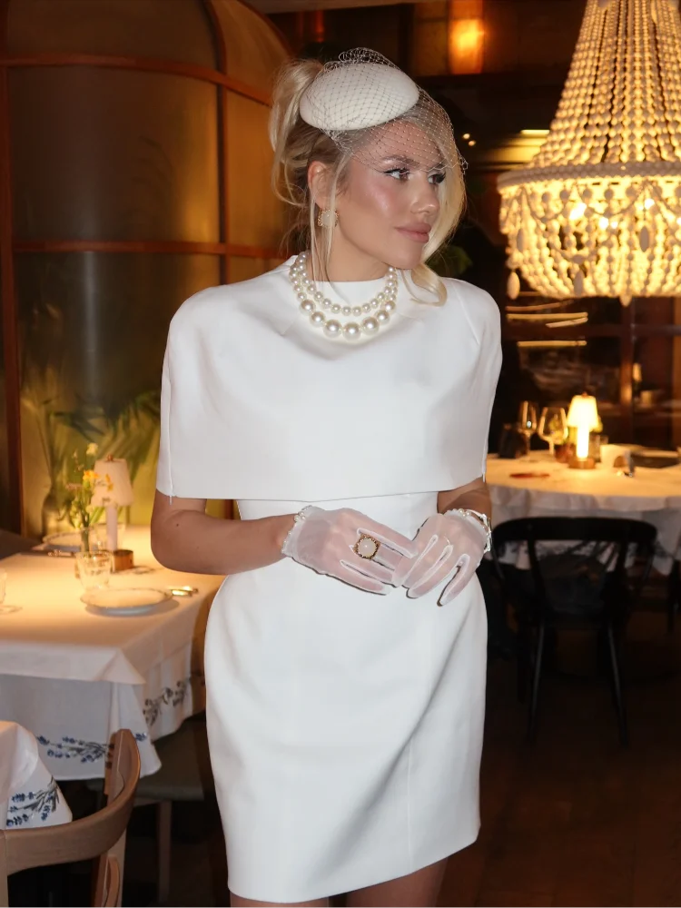 Robe châle pour femmes, couleur unie, col carré, cintrée à la taille, ajustée, à bretelles, décontractée, pour les déplacements