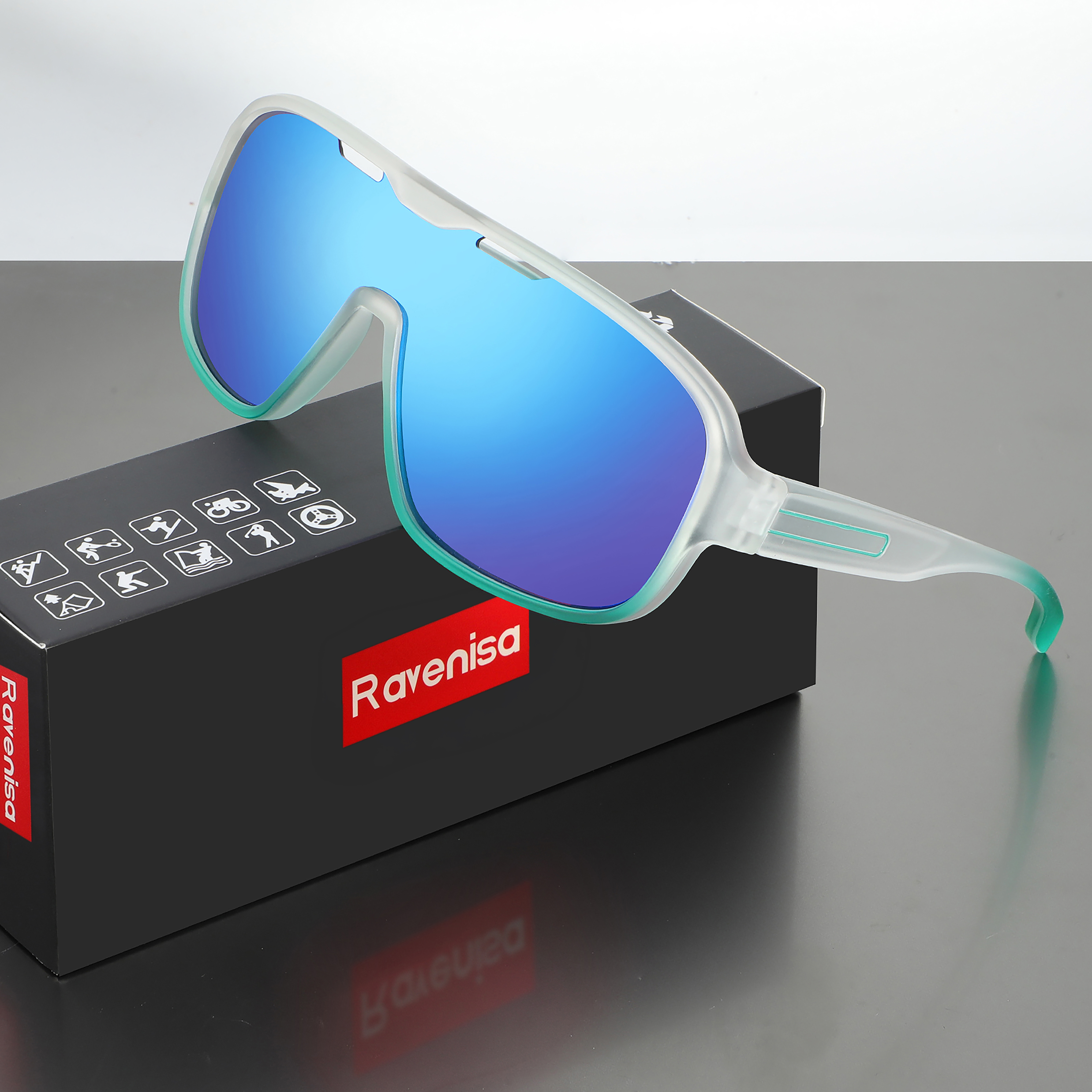 Lunettes de soleil polarisées tout-en-un avec protection solaire pour homme ou femme TR90 UV400
