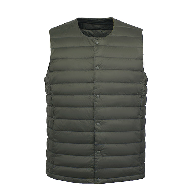 Gilet en duvet blanc pour homme, vêtement Ultra léger, manteau Portable sans manches, col rond, doublure chaude, hiver 90%