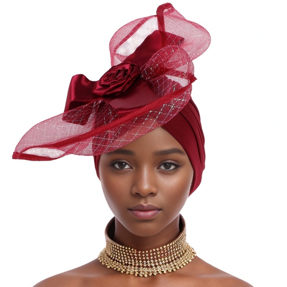 Turban Africain Auto Gele à Paillettes pour Femme, Bonnet de Mariage Nigérian, Déficit de Tête Musulmane, 2024