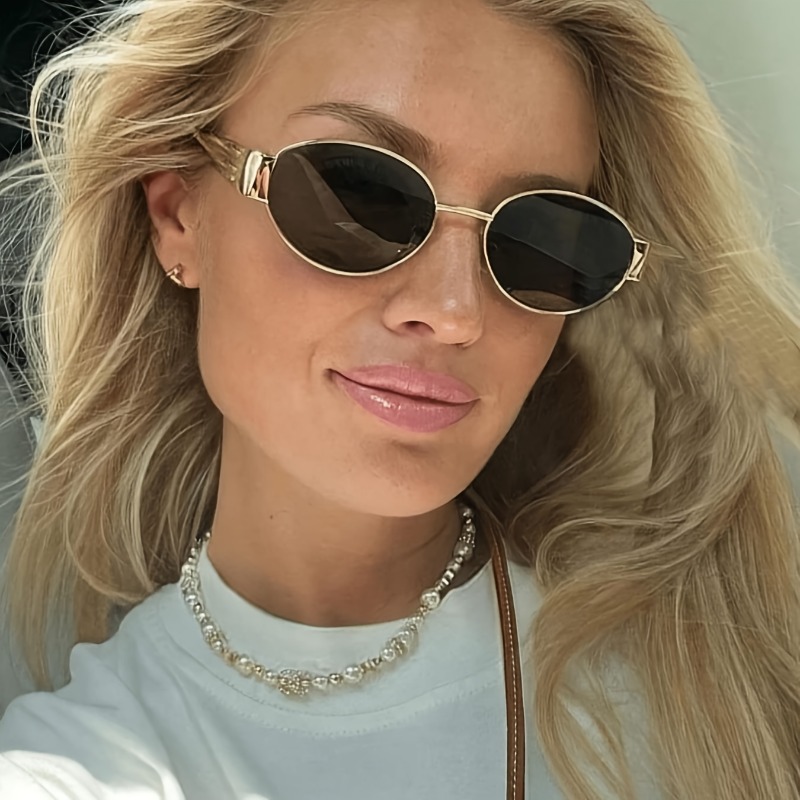 Lunettes de soleil pour femmes, marque de luxe, UV400, lunettes de soleil d'extérieur, monture en métal tendance, lunettes pour femme, nuances sexy