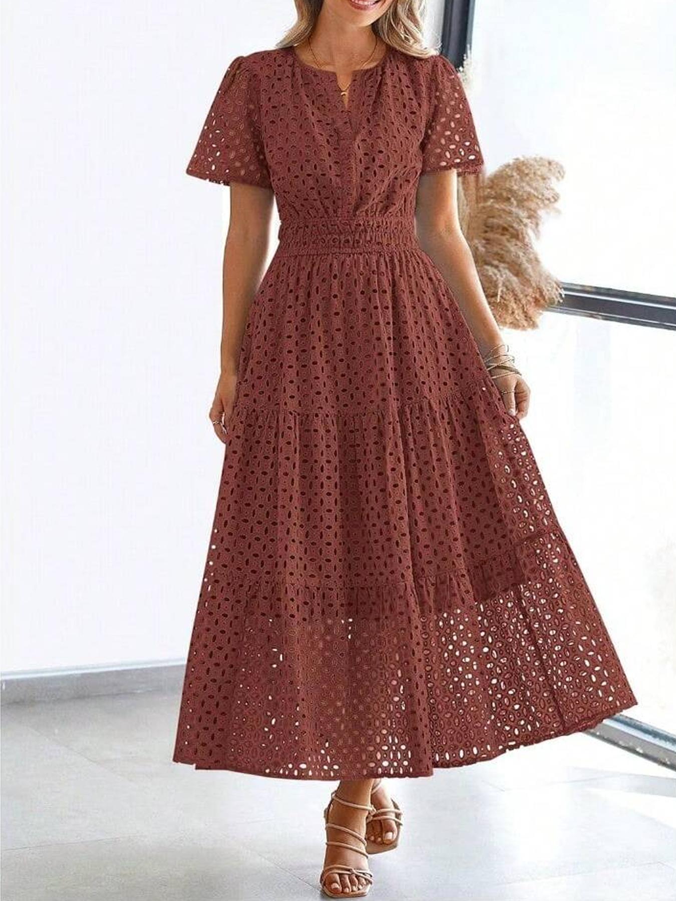 Robe midi pour femme, chic et polyvalente pour toutes les occasions, style élégant pour les femmes à la pointe de la mode