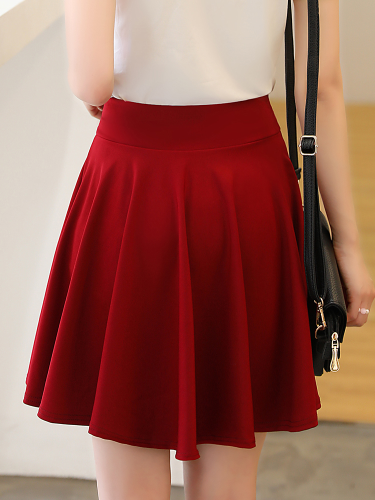 Mini jupe plissée taille haute pour femmes, jupes courtes, style coréen, rouge, noir, esthétique, mode estivale, 2023