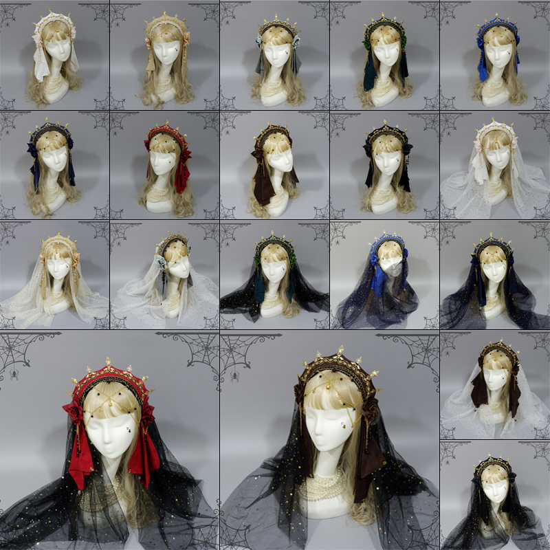 Couronne gothique Tudor pour femme, diadème Renaissance, pièce de sauna Lolita, chapeau, groupe de sauna royal français, palais européen, cosplay, accessoires pour cheveux
