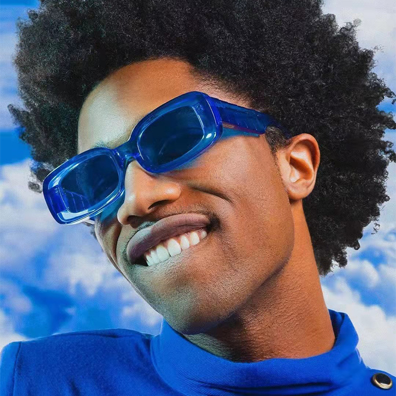 Marque clair bleu lunettes De soleil hommes femmes rétro luxe concepteur lunettes De soleil Vintage nuances lunettes carrées Famale Oculos De Sol UV400