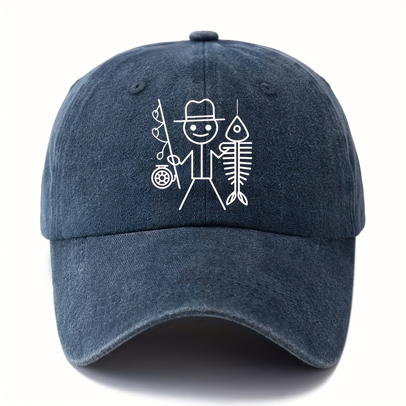 Casquette de baseball de pêche pour homme, casquette à bord incurvé en plein air, casquette de chauffeur de camion, camping de voyage de vacances