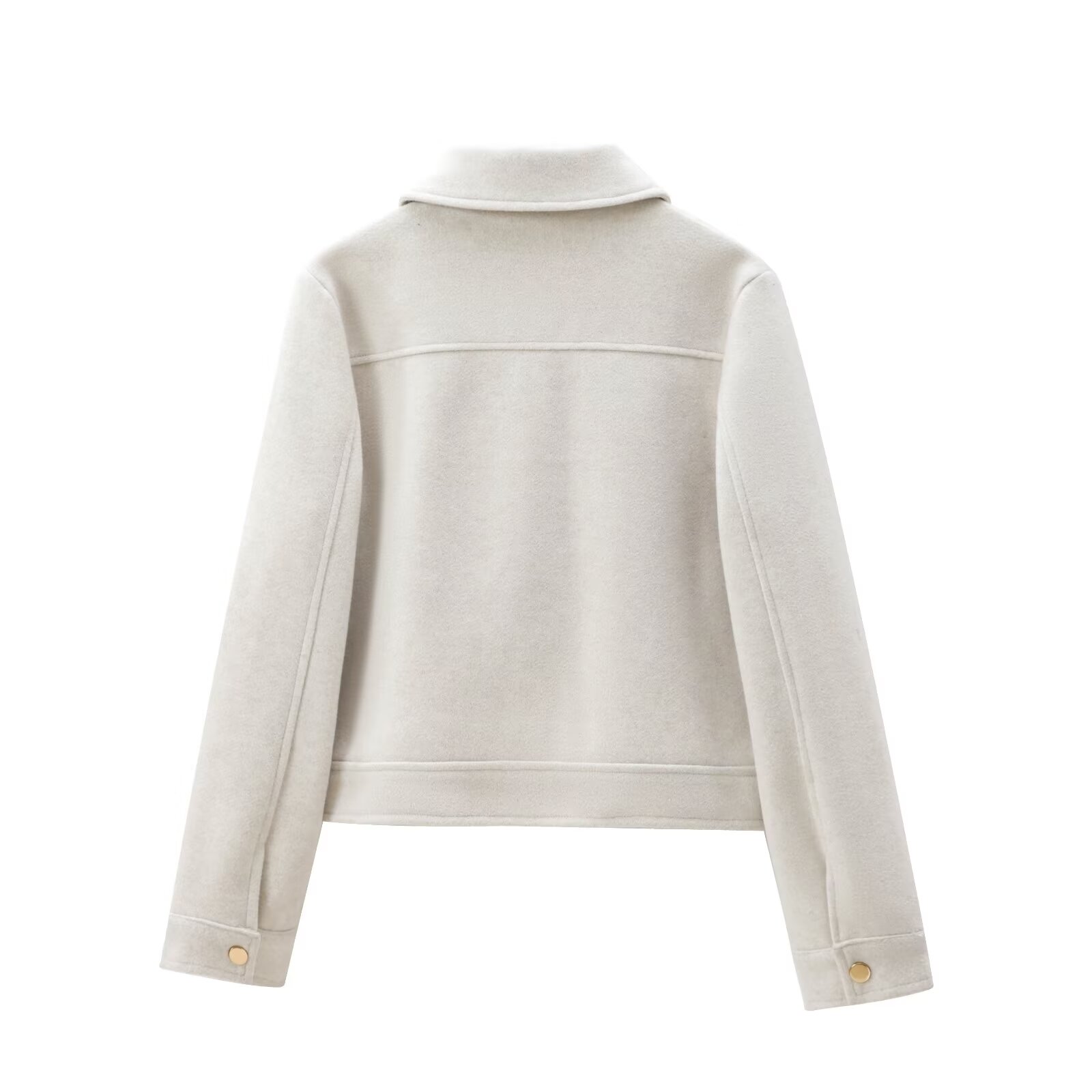 Veste à fermeture éclair pour femme, manteau d'hiver à manches longues avec poches, manteau court de rue élégant pour femme, nouvelle collection