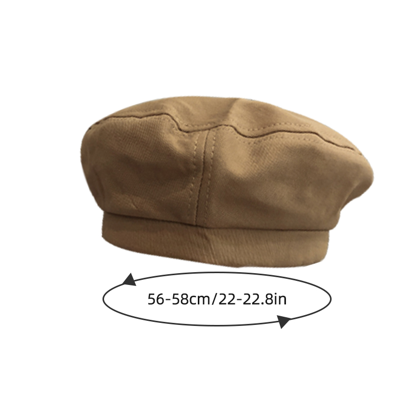 Bérets en coton pour femmes, casquette octogonale vintage française, streetwear d'artiste, chapeau de peintre élégant pour dame, bonnets solides pour fille, document de mode