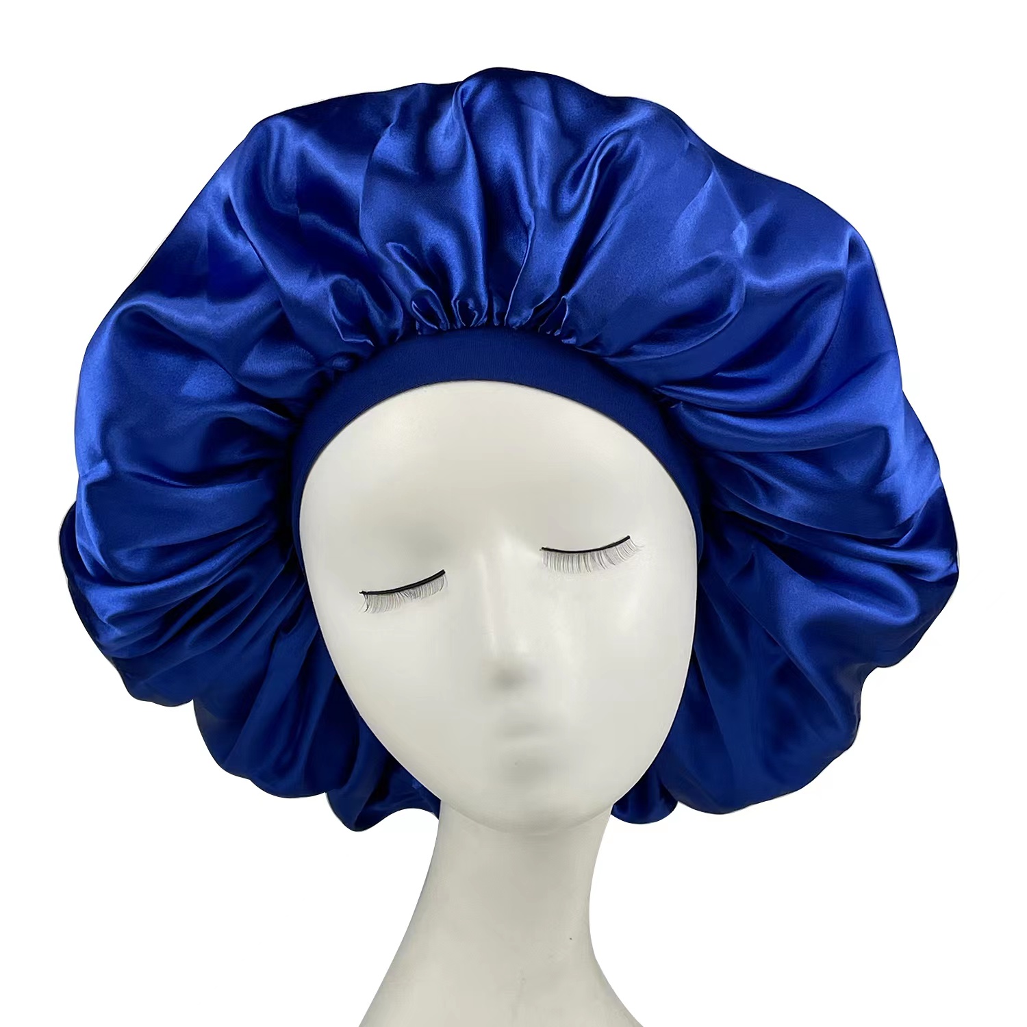 Grand Bonnet en Satin pour femmes, grande taille, pour dormir la Nuit, en soie