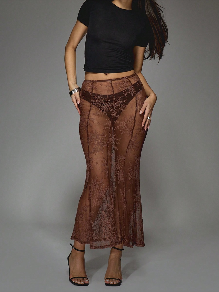 Nouvelle mode femmes été pure dentelle jupe à la mode longue jupe de Cocktail pour Bar plage fête respectueux de la peau offre spéciale S-XL