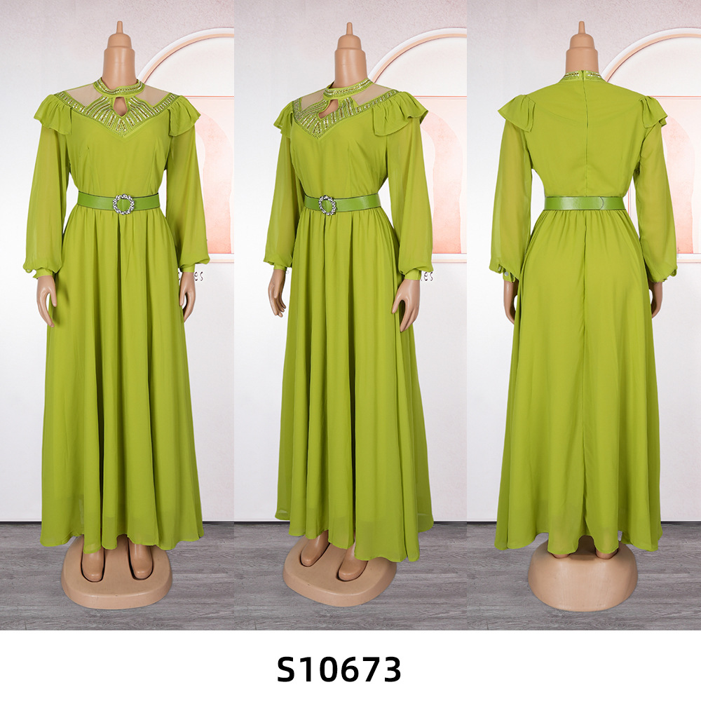 Robes de soirée africaines pour femmes, grande taille, vêtements africains, été, en mousseline de soie, longue robe Maxi, Kaftan élégant, robe musulmane, nouvelle collection 2025