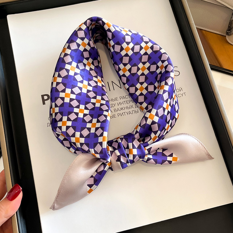 Été 100% véritable Foulard en soie naturelle femmes luxe carré Bandana Foulard enveloppes Foulard femme cheveux ruban bandeau Foulard