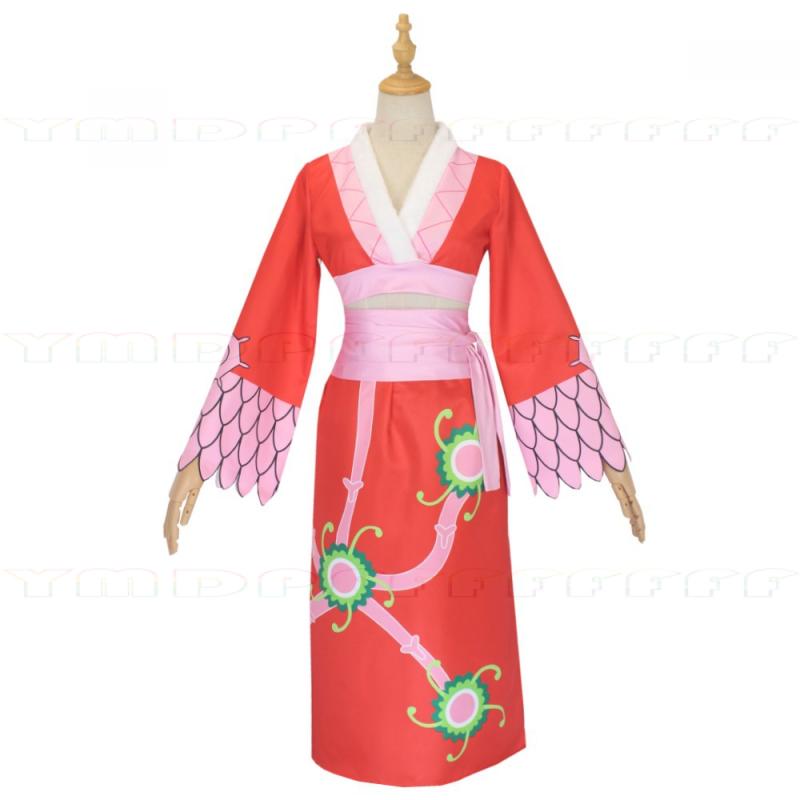 Ensemble de cosplay Anime Boya Hancock, kimono rouge pour femmes, costume d'halloween pour jeu de rôle, cadeau de fête